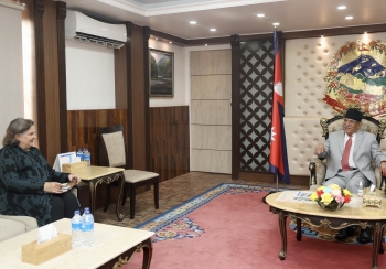 प्रधानमन्त्री प्रचण्ड र अमेरिकी उपमन्त्री नुल्याण्डबीच भेटवार्ता