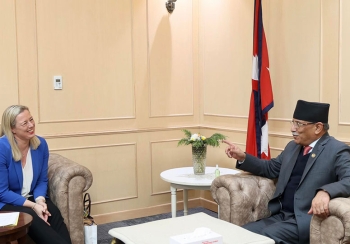 प्रधानमन्त्री र युरोपेली युनियनकी आयुक्तबीच भेटवार्ता