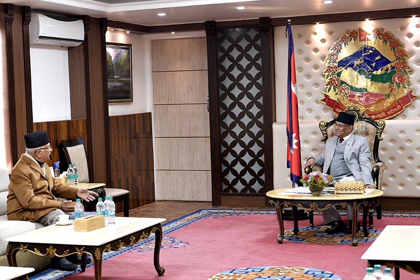 प्रचण्ड र ओलीबीच चर्काचर्की