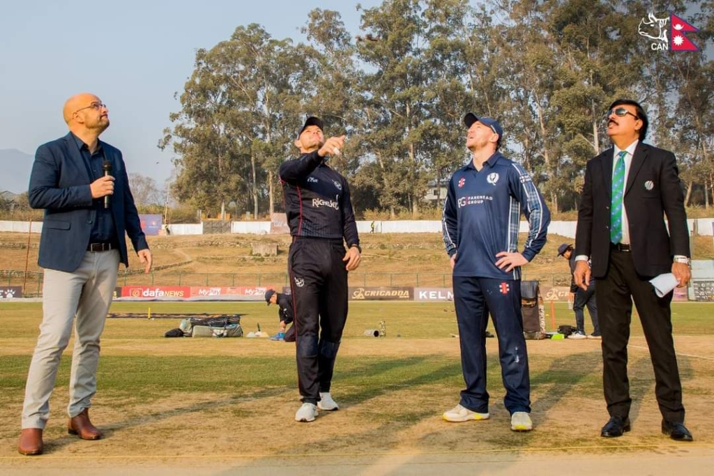 नामिबियाविरुद्ध बलिङ गर्दै स्कटल्यान्ड