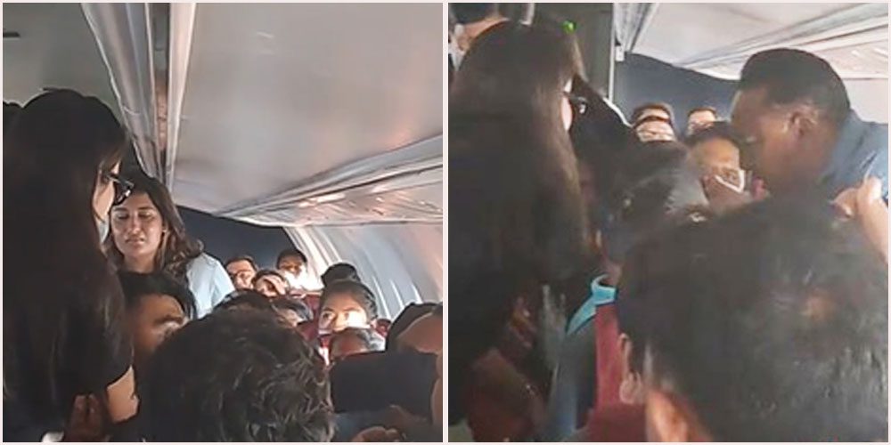 बुद्ध एयरको जहाज भित्रै यात्रुहरुबीच कुटाकुट