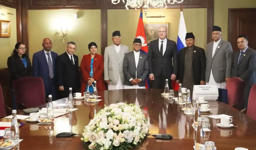 राष्ट्रियसभाका अध्यक्ष तिमिल्सिना र रुसका उपप्रधानमन्त्री बीच शिष्टाचार भेटवार्ता