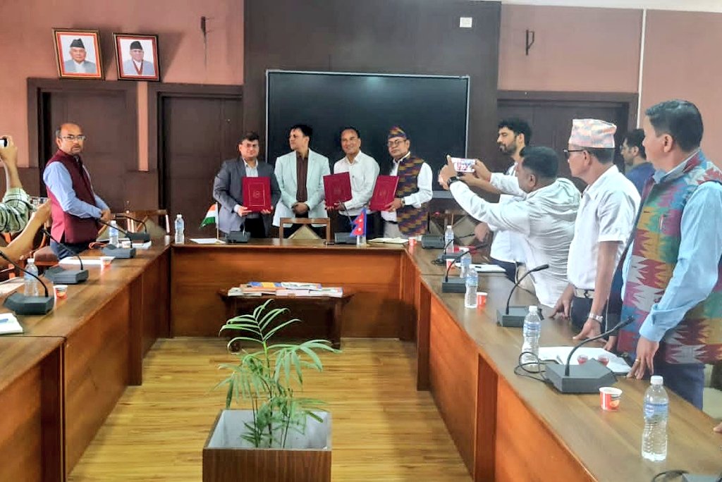 भारतकाे अनुदानमा कार्यान्वयन हुने चार परियोजनाकाे समझदारीपत्रमा हस्ताक्षर