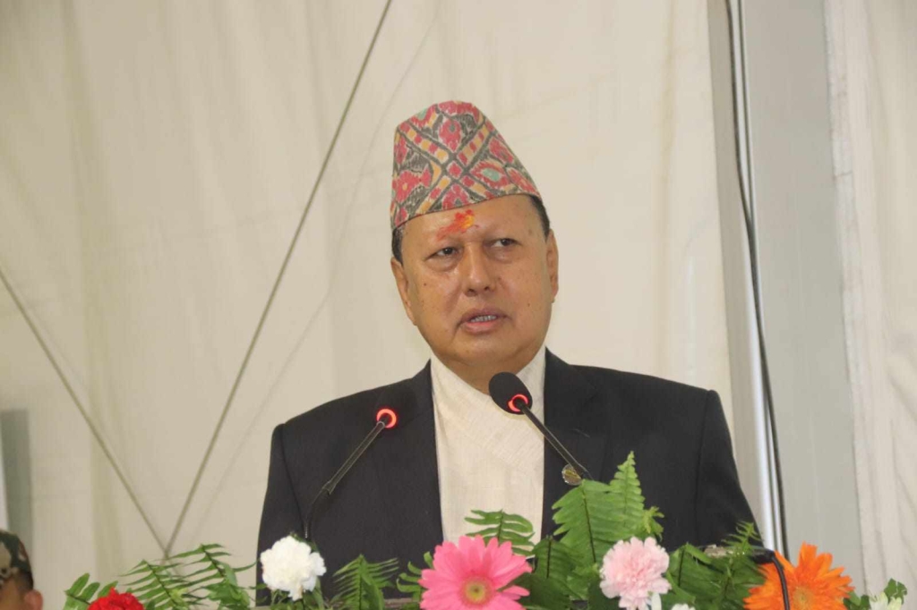 स्वास्थ्य मन्त्री बस्नेतद्वारा सशस्त्र प्रहरी अस्पतालको फोहोर व्यवस्थापन केन्द्र उदघाटन