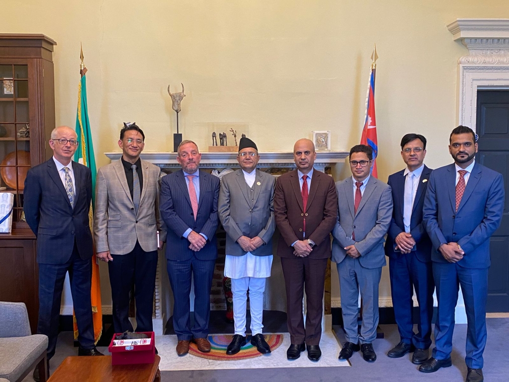 आयरल्याण्डमा सभामुख घिमिरेको भेटघाट सुरु, सिनेट अध्यक्षसँग भेट