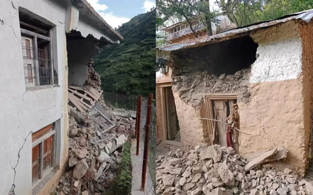 बझाङ भुकम्प अपडेटः केही घरमा क्षति (तस्बिरहरू)