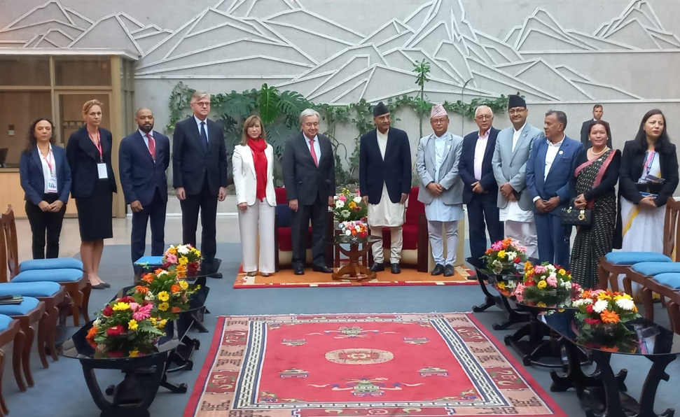 महासचिव गुटेरेस र सभापति देउवाबीच भेटवार्ता