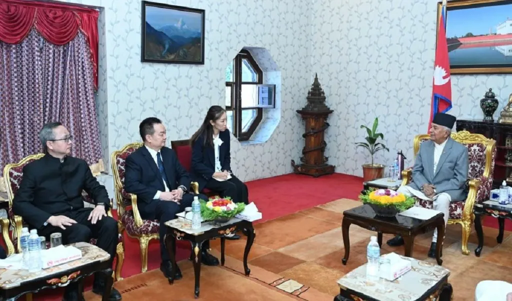 राष्ट्रपति पौडेलसँग चिनियाँ प्रतिनिधिमण्डलको भेट