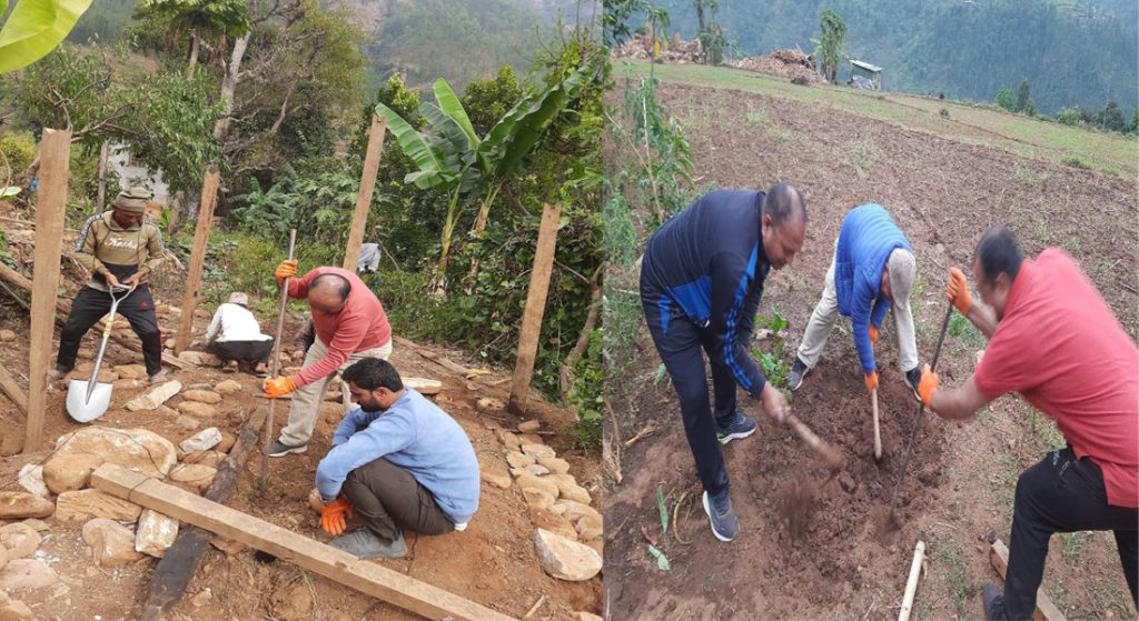सानो भेरी गाउँपालिकाः पुरानो गाउँमा अस्थायी घर टहरा निर्माण कार्य अन्तिम चरणमा