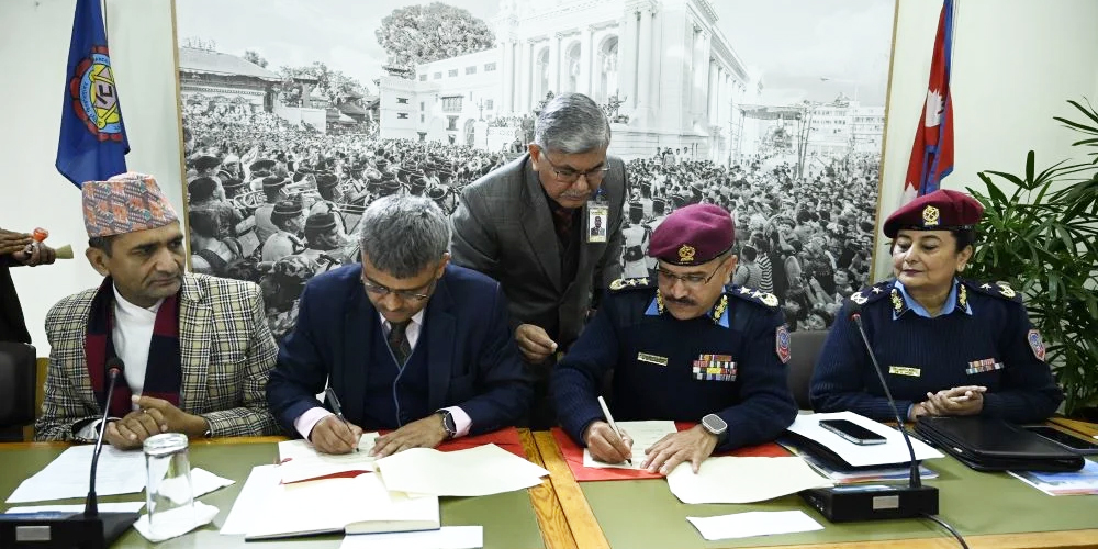 प्रहरी अस्पताल र काठमाडौं विश्वविद्यालयबीच सम्झौता