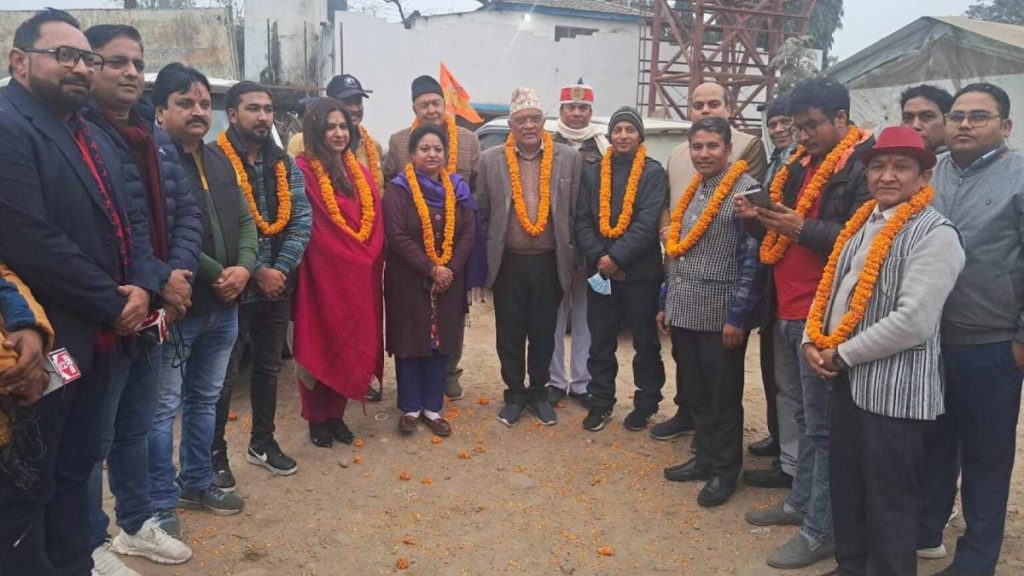 अयोध्यामा नेपालबाट भारत प्रवेश गरेका निम्तालुलाई सुनौलीमा भव्य स्वागत