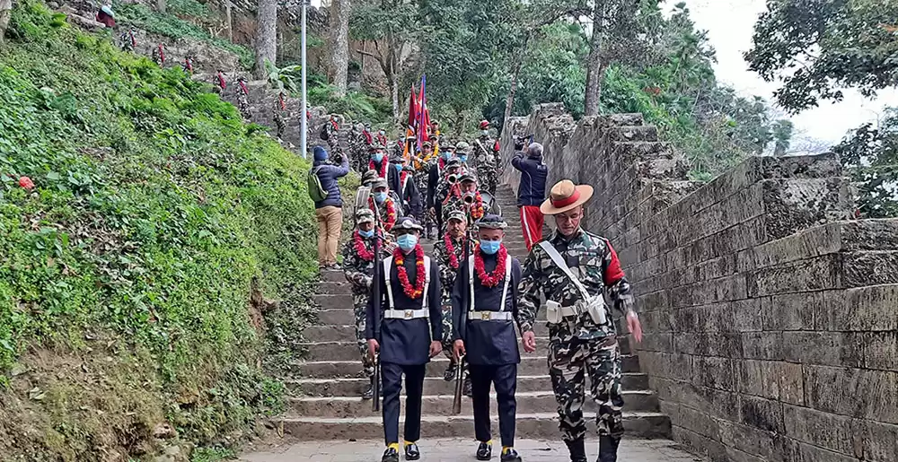 ऐतिहासिक पदमार्गको प्रचारका लागि सेनाको एकीकरण पदयात्रा