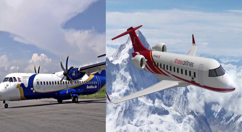 काठमाडौंबाट धनगढी उडेको श्री र बुद्ध एयरको विमान सुर्खेतमा अवतरण