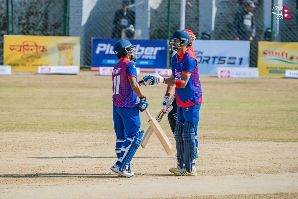 क्यानाडाविरुद्ध कप्तान रोहित र देव खनालको अर्धशतक