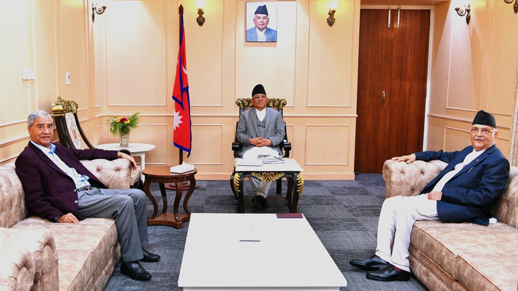 संक्रमणकालीन न्यायबारे प्रधानमन्त्रीद्वारा देउवा र ओलीसँग छलफल