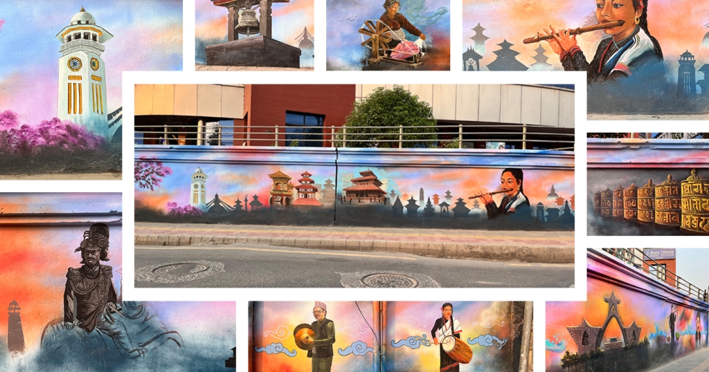 चित्रले चिटिक्क काठमाण्डौका भित्ता