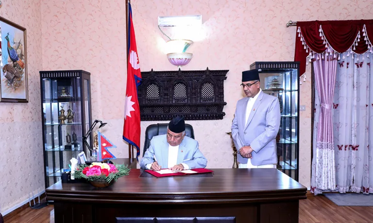 राष्ट्रपति पौडेलद्वारा लगानीसम्बन्धी अध्यादेश जारी