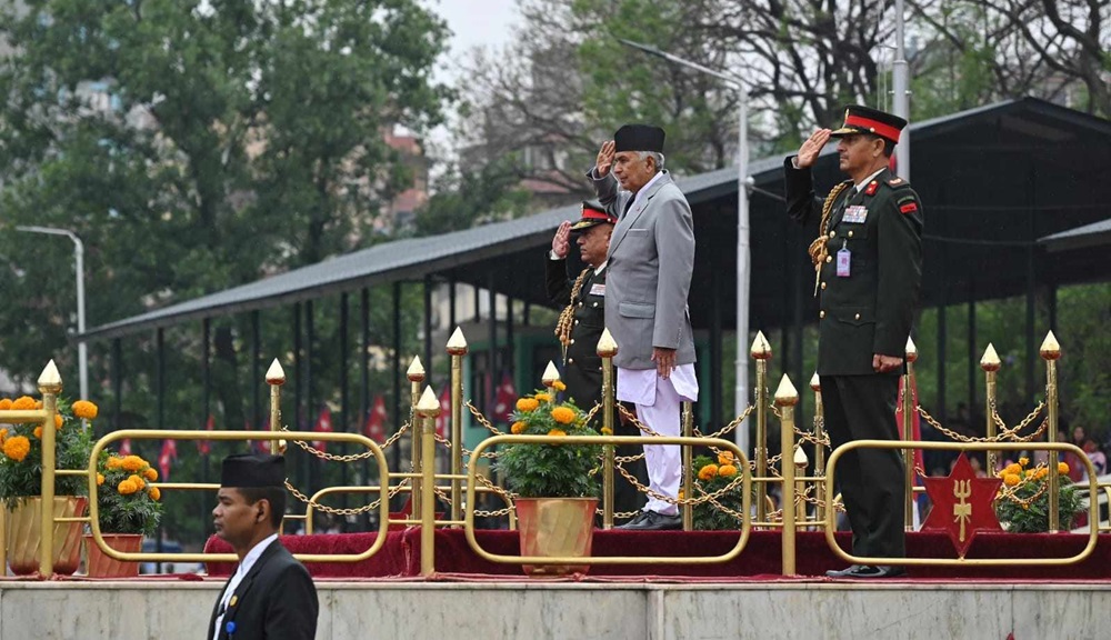 राष्ट्रपति पौडेल गणतन्त्र दिवस समारोहमा सरिक