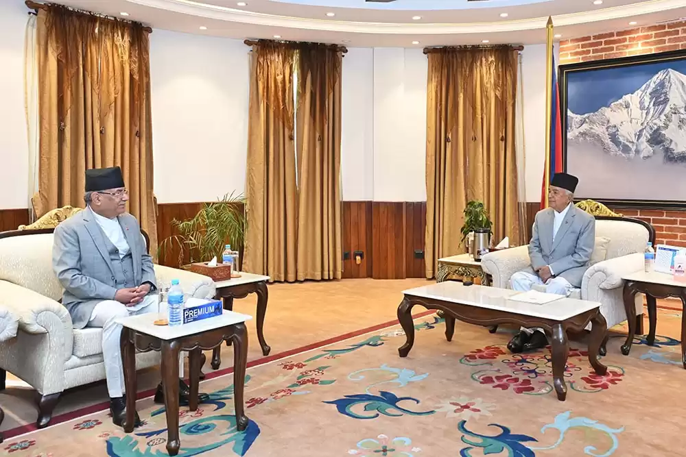 राष्ट्रपति र प्रधानमन्त्रीबीच भेटवार्ता