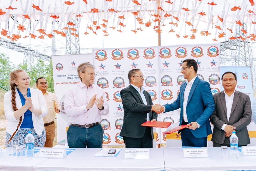 एमसिए-नेपालद्वारा सबस्टेशन निर्माणसम्बन्धी सम्झौतामा हस्ताक्षर