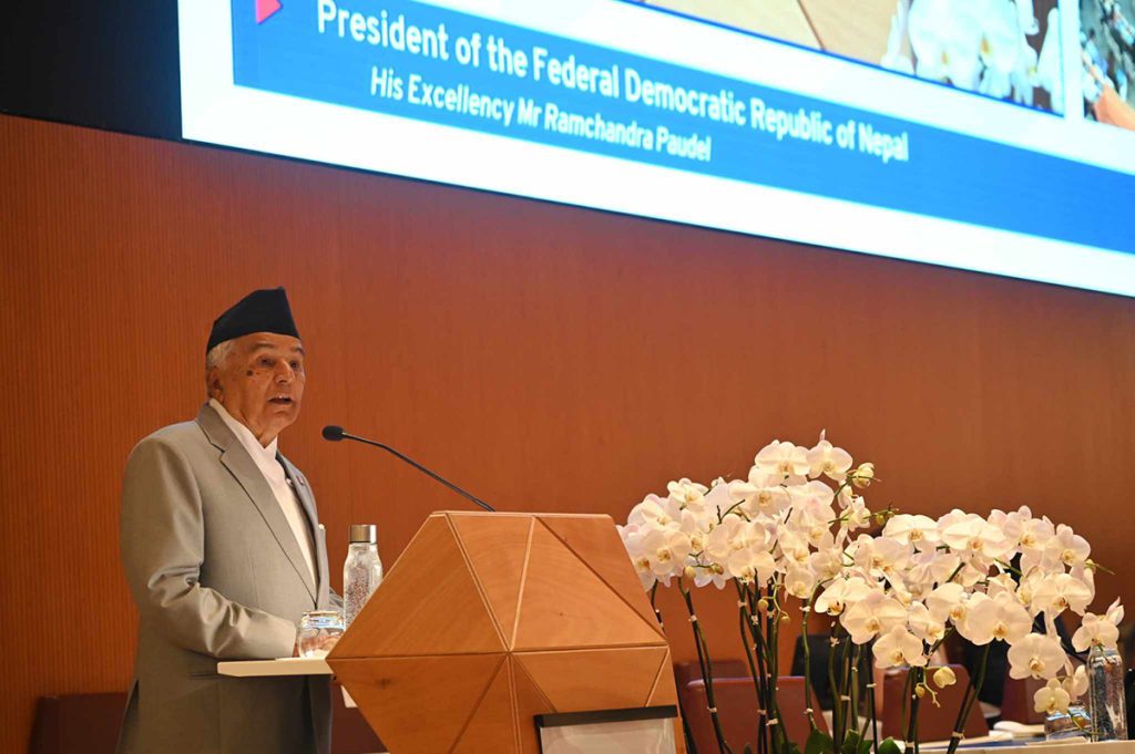 जलवायु परिवर्तनले लाखौं नेपालीलाई गरिबीमा धकेलेको छ; राष्ट्रपति पौडेल