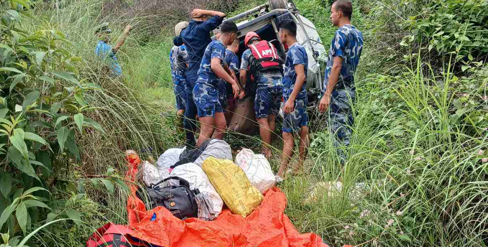 सिन्धुलीमा भएको सवारी दुर्घटनामा ११ जना घाइते