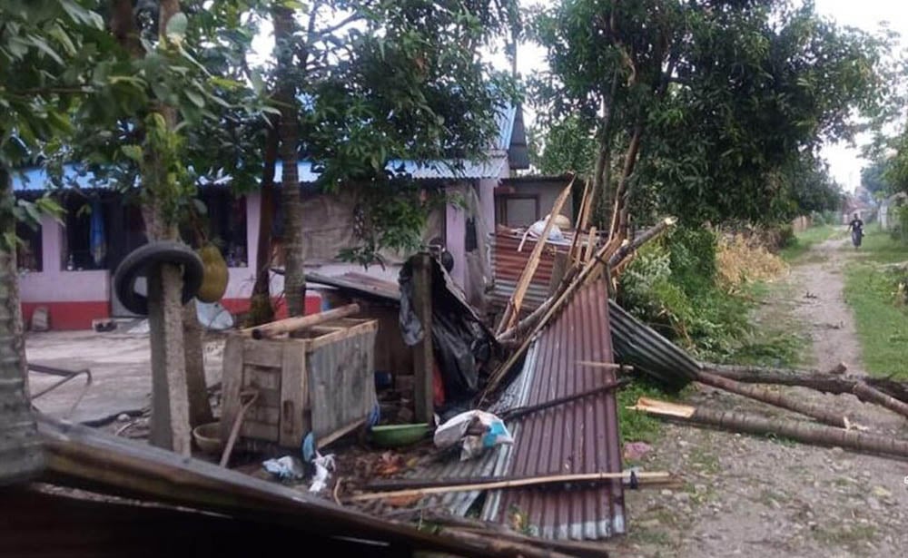 हावाहुरीका कारण झापामा क्षति