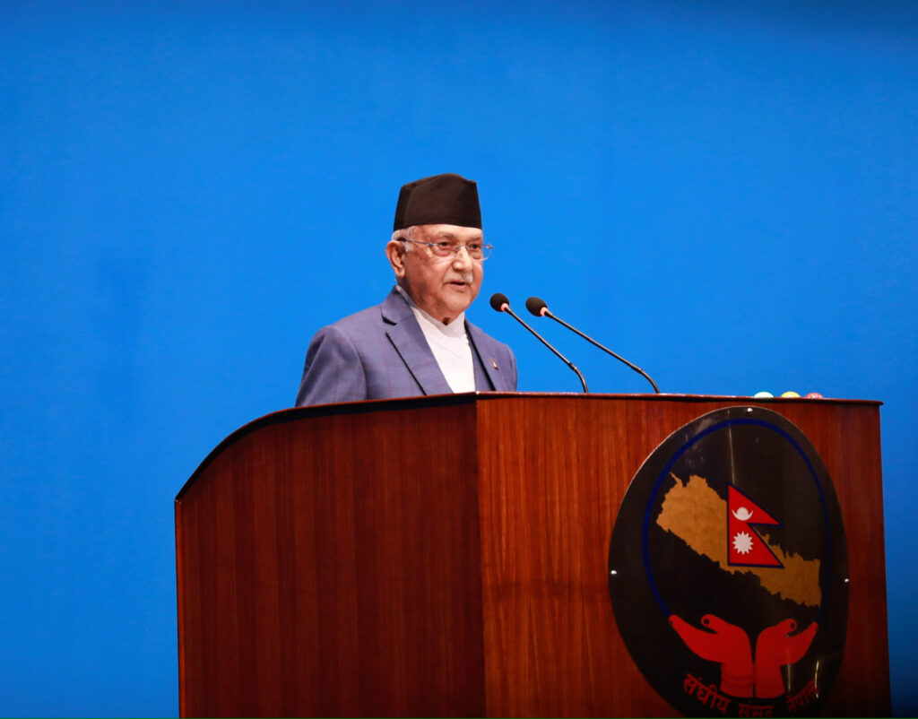 प्रधानमन्त्री ओलीले आज प्रतिनिधिसभामा सम्बोधन गर्दै