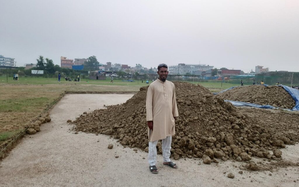 वीरगञ्जको क्रिकेट मैदान स्तरोन्नति गरिँदै
