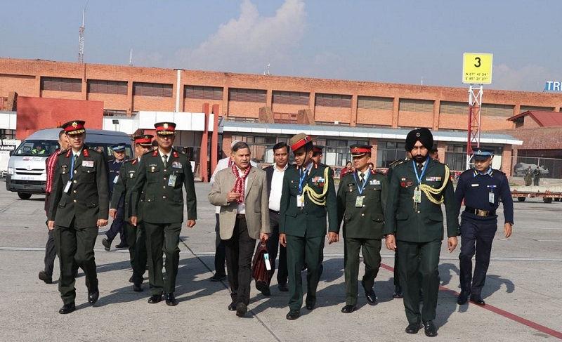 भारतीय स्थल सेनाध्यक्ष नेपाल भ्रमण सकेर स्वदेश फिर्ता