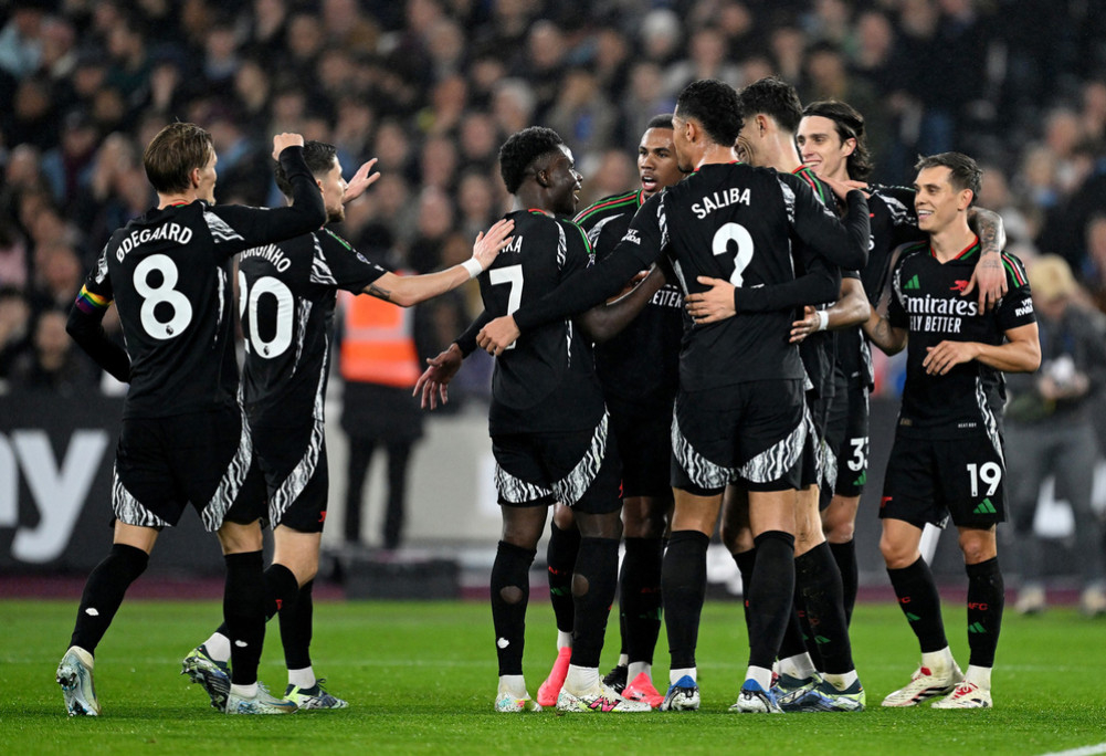 वेस्ट ह्याममाथि आर्सनलको प्रभावशाली जित