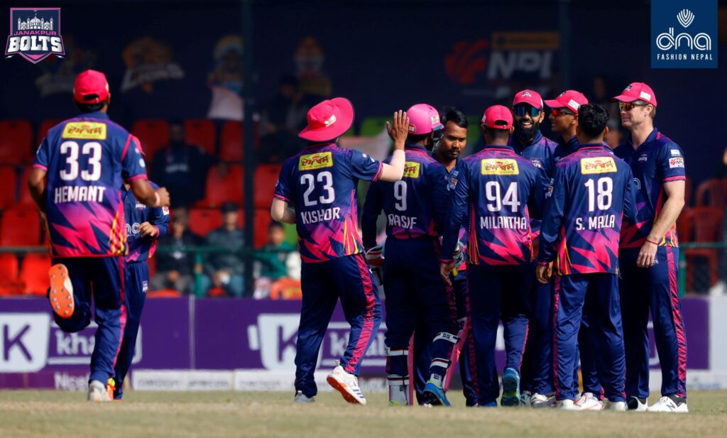 एनपिएलः १५ खेल सकिँदा अपराजित रहँदै जनकपुर बोल्ट्स शीर्ष स्थानमा