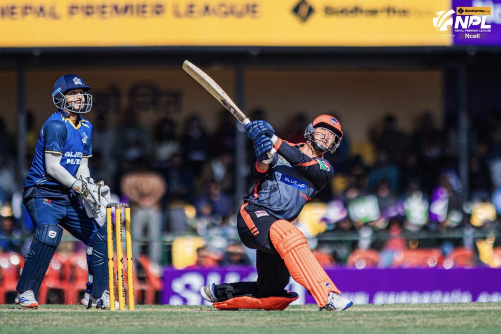 चितवन राइनोजले पोखरा एभेन्जर्सलाई दियो १६२ रनको लक्ष्य