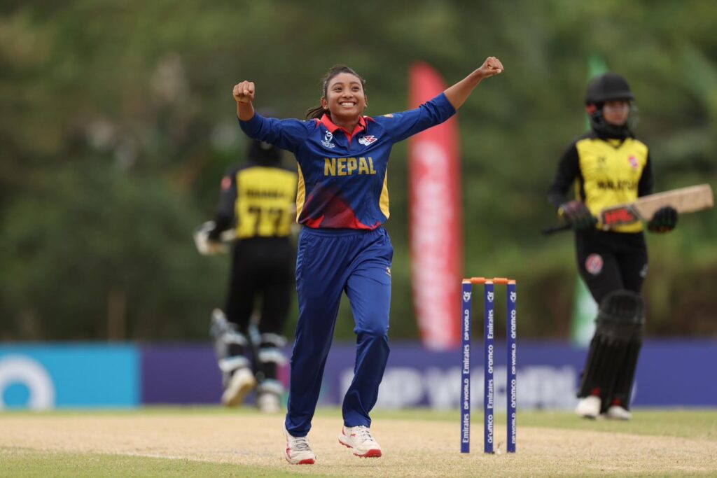 मलेसियाले नेपालाई दियो ४६ रनको लक्ष्य