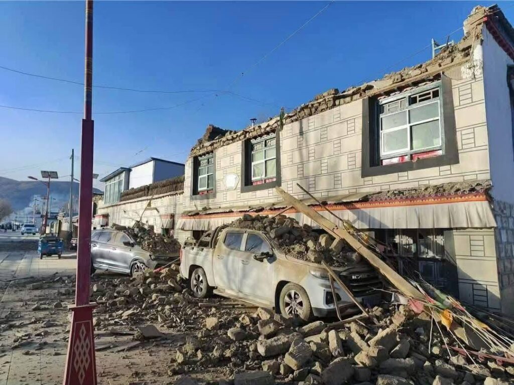 तिब्बत भूकम्पः कम्तीमा ९५ जनाको मृत्यु