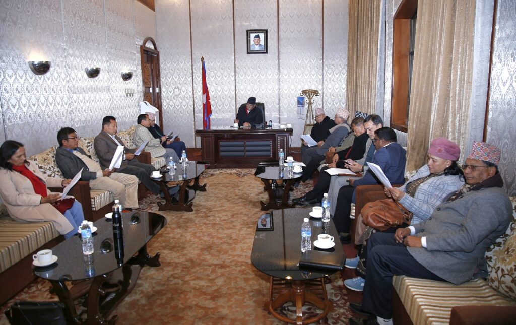 प्रचण्डको कार्यकक्षमा विपक्षी दलहरूको बैठक, संयुक्त पत्रकार सम्मेलन गर्ने