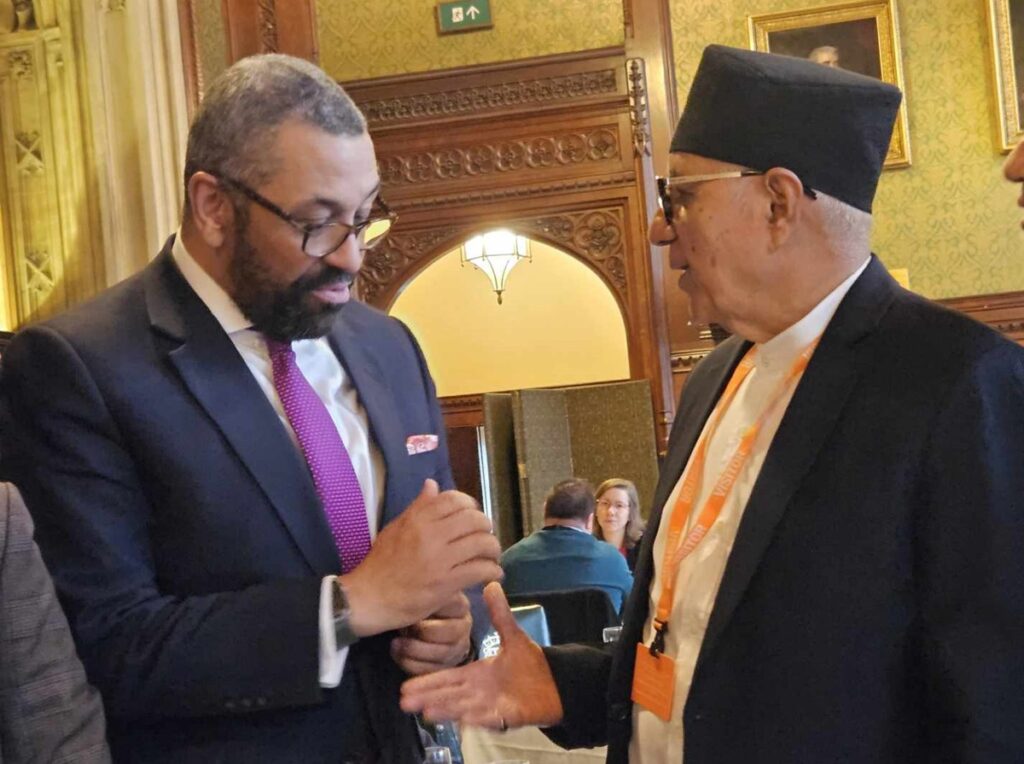 कांग्रेस नेता कोइराला र बेलायती कन्जरभेटिभ पार्टीका नेता क्लेभर्लीबीच भेटवार्ता