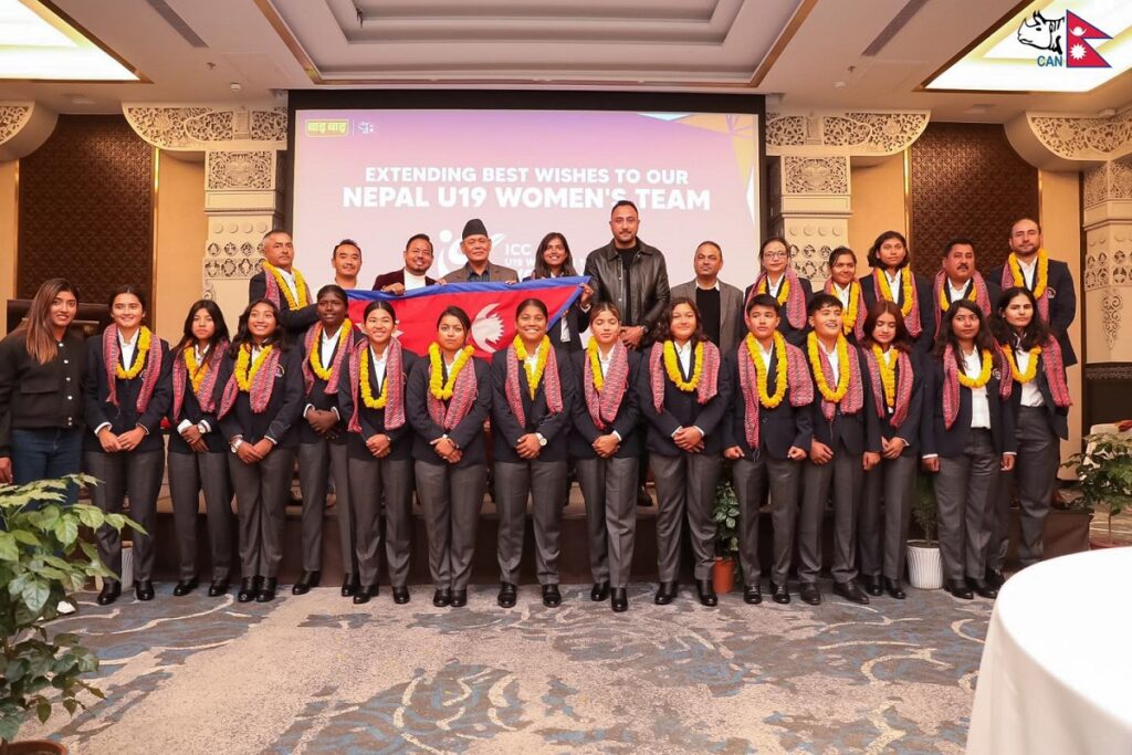 विश्वकप क्रिकेट खेल्न जाने नेपाली टोलीको बिदाइ