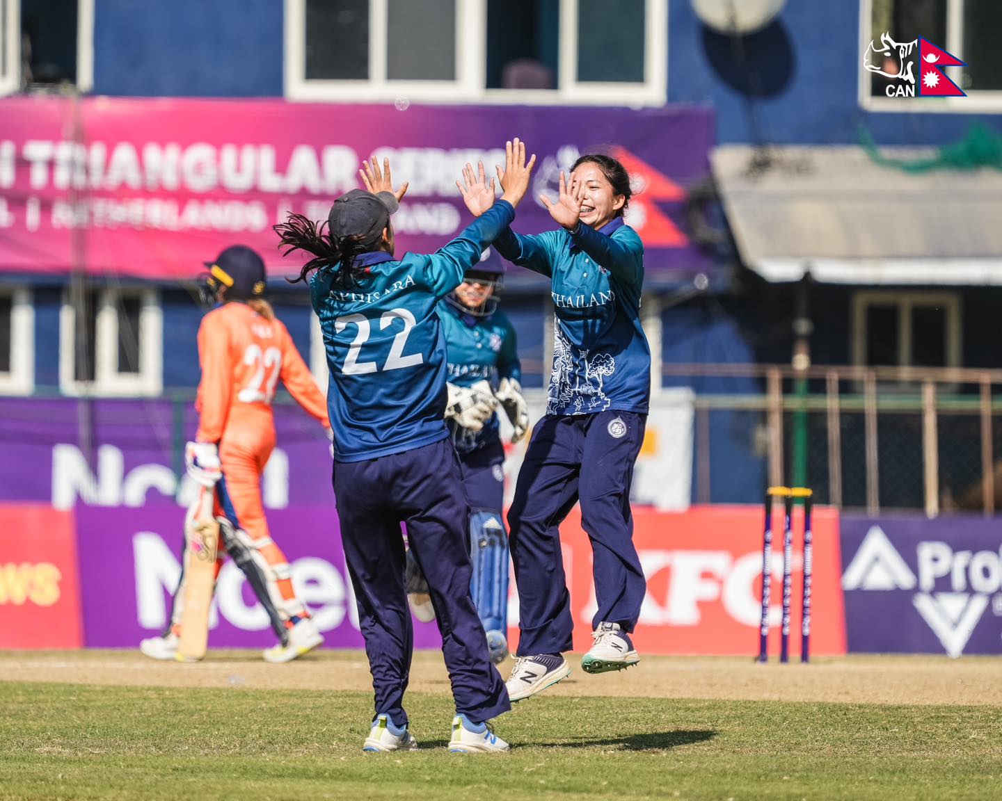 त्रिदेशीय महिला टी–२०ः थाइल्यान्डसँग नेदरल्यान्ड्स १७ रनले पराजित