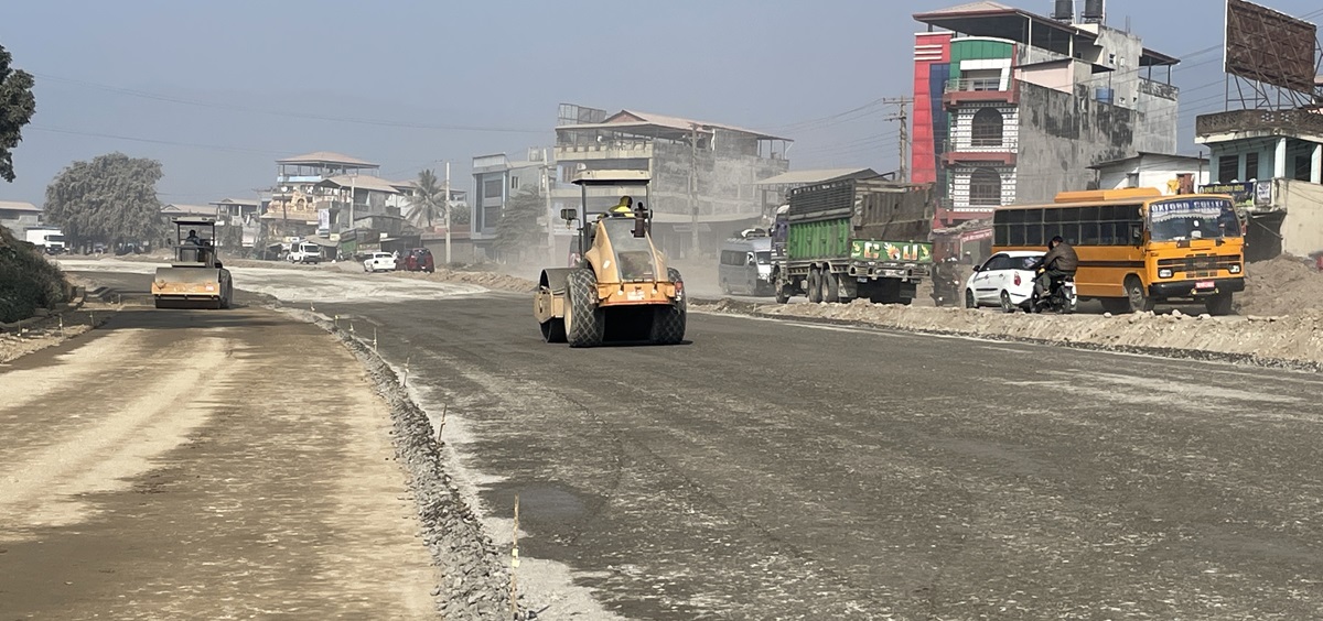 नारायणघाट–बुटवल सडक विस्तारले गति लिँदै
