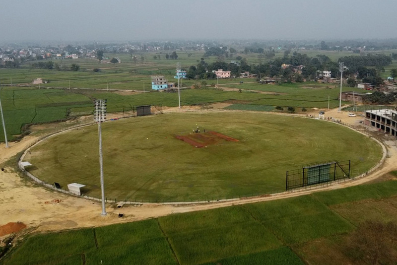 एक्स्ट्राटेक ओभल क्रिकेट स्टेडियममा फ्लड लाइट जडान