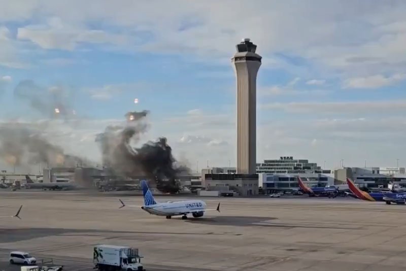 १७२ यात्रु सवार अमेरिकी विमानमा लाग्यो आगो