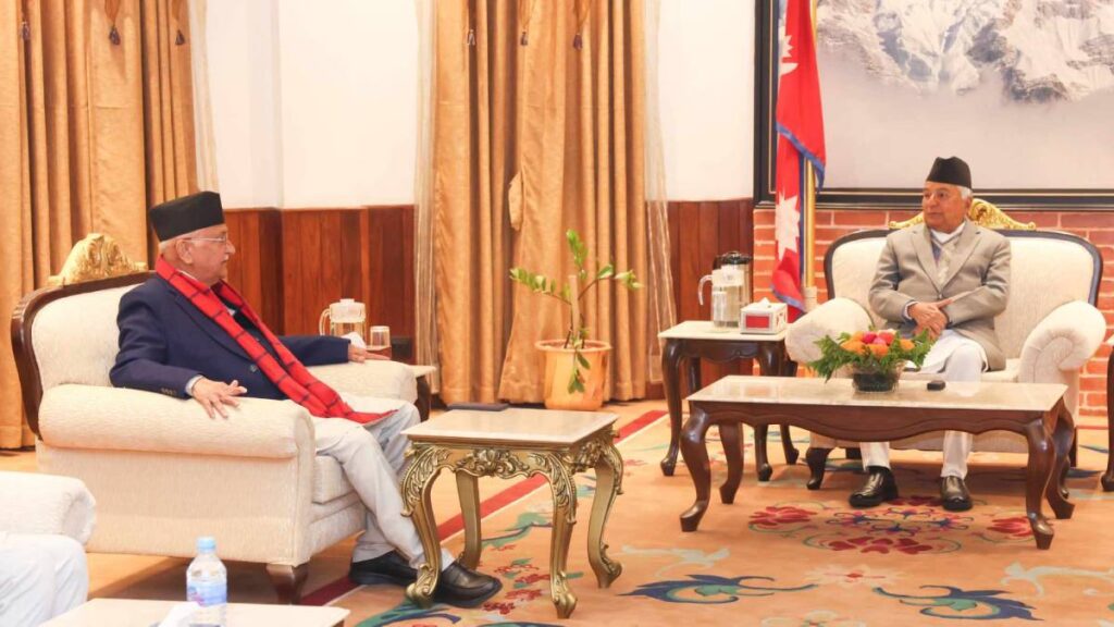 राष्ट्रपति र प्रधानमन्त्रीबीच भेटवार्ता, के भयो कुराकानी ?