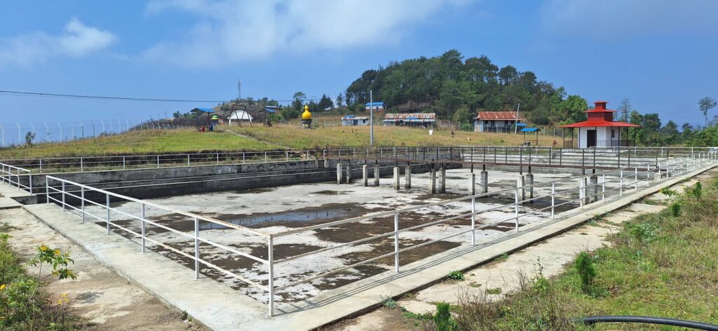 दुई करोड बढीमा स्तरोन्नति गरिएको प्राकृतिक पोखरी सुक्यो