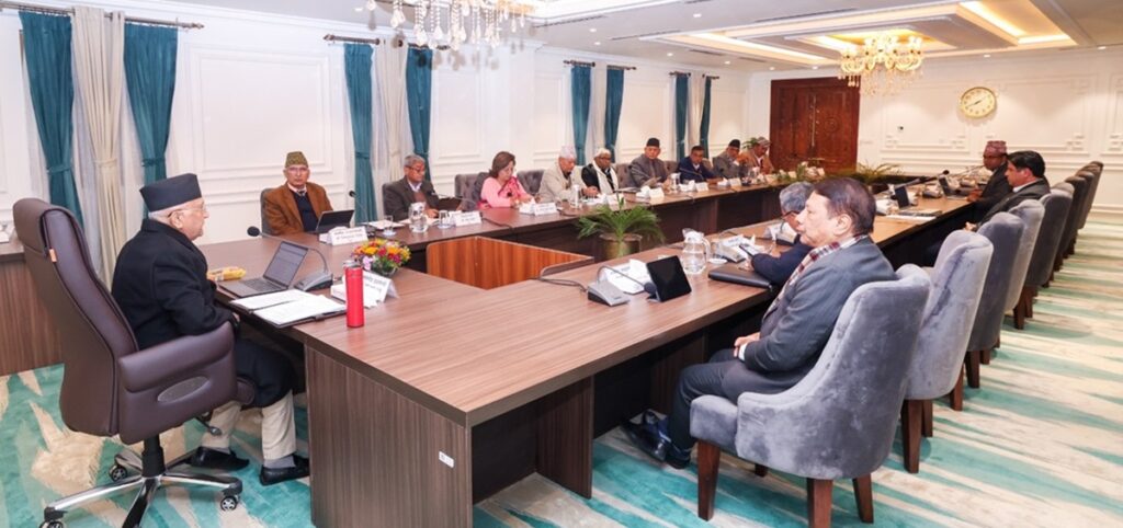 मन्त्रिपरिषद बैठक बस्दै