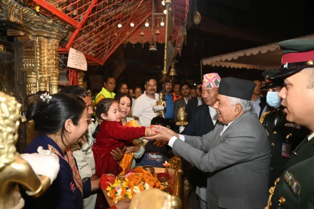 राष्ट्रपति पौडेलद्वारा सेतो मच्छिन्द्रनाथको विशेष पूजाअर्चना