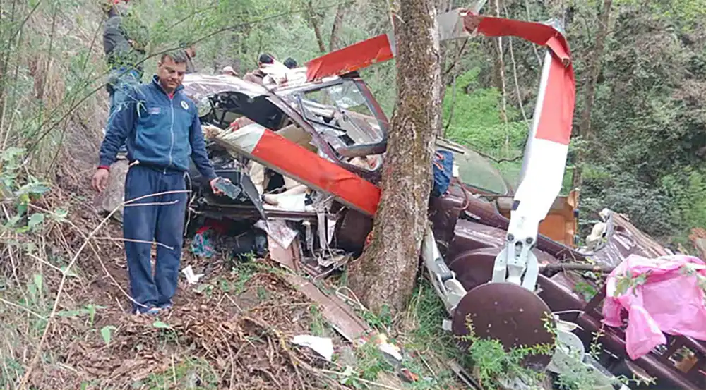 भारतको उत्तराखण्डमा हेलिकप्टर दुर्घटना, पाँच जनाको मृत्यु