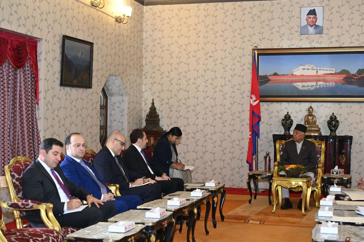 राष्ट्रपति पौडेलसँग अजरबैजानका उप–विदेशमन्त्रीको शिष्टाचार भेट