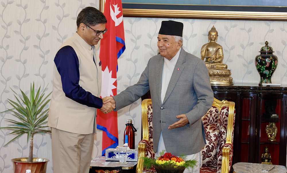 राष्ट्रपति पौडेलसँग भारतका विदेश सचिवको शिष्टाचार भेट