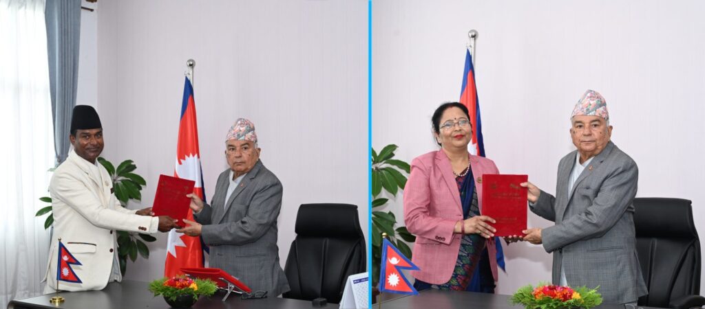 राष्ट्रपति पौडेलसमक्ष २ आयोगको प्रतिवेदन पेश